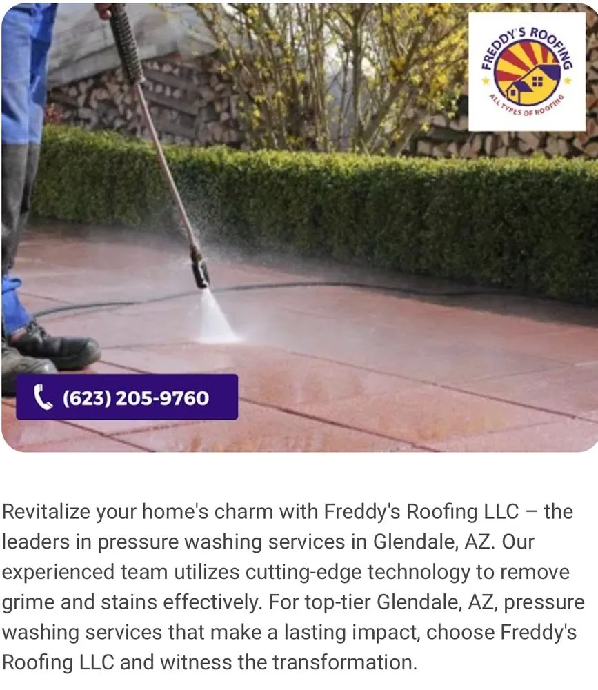 Slide of Freddy's Roofing