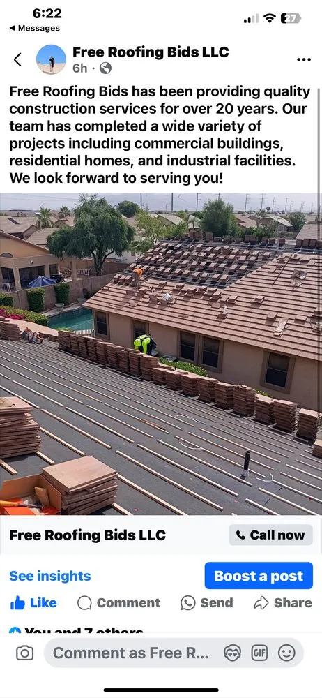 Slide of Free Roofing Bids