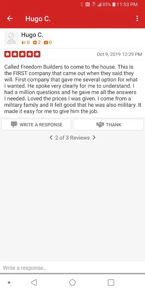 Slide of Freedom Builders