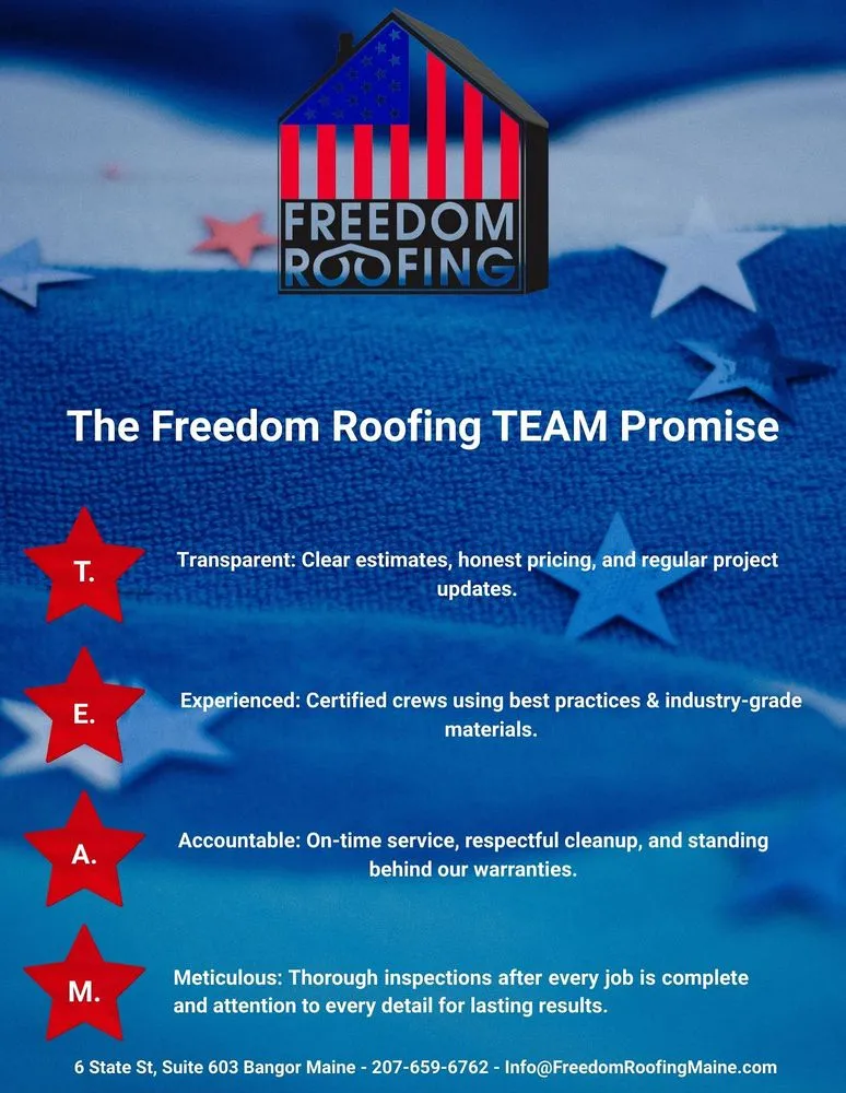 Slide of Freedom Roofing Maine