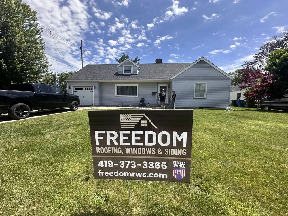 Slide of Freedom Roofing Windows and Siding