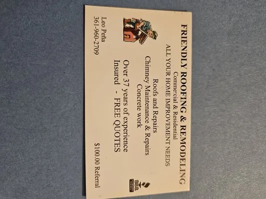 Friendly Roofing and Remodeling Logo