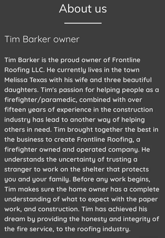 Slide of Frontline RFG