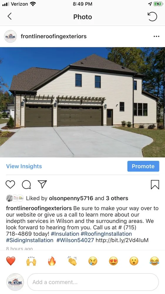 Slide of Frontline Roofing and Exterior