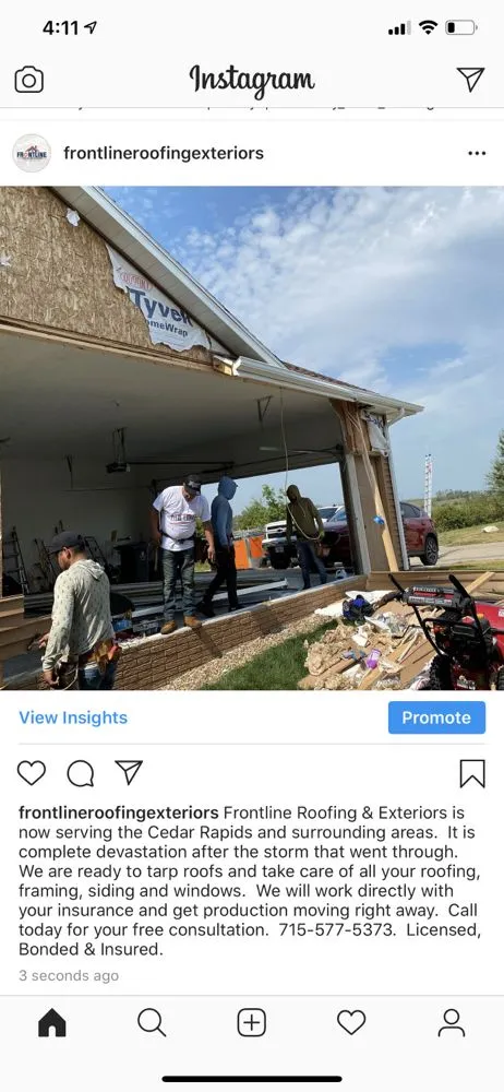 Slide of Frontline Roofing and Exterior