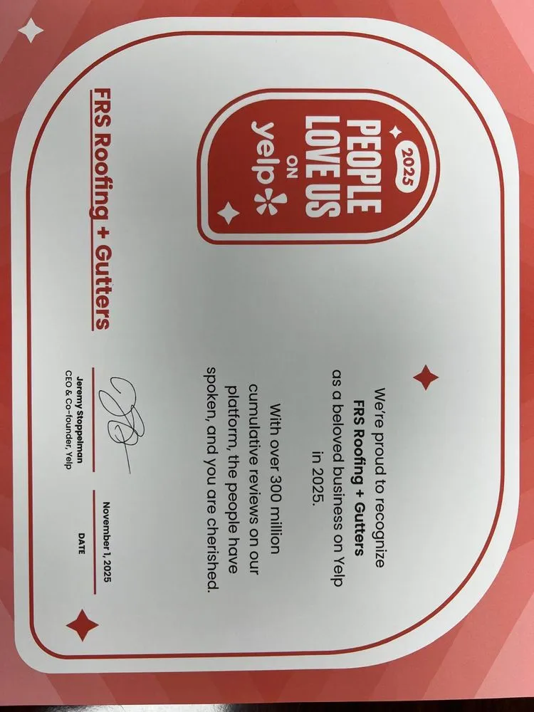 Slide of FRS Roofing Gutters