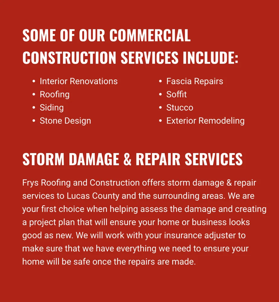 Slide of Fry's Roofing & Construction