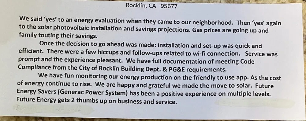 Slide of Future Energy Savers