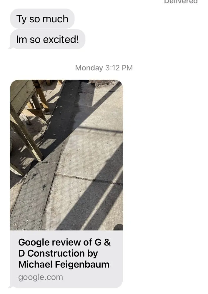 Slide of G & D Construction