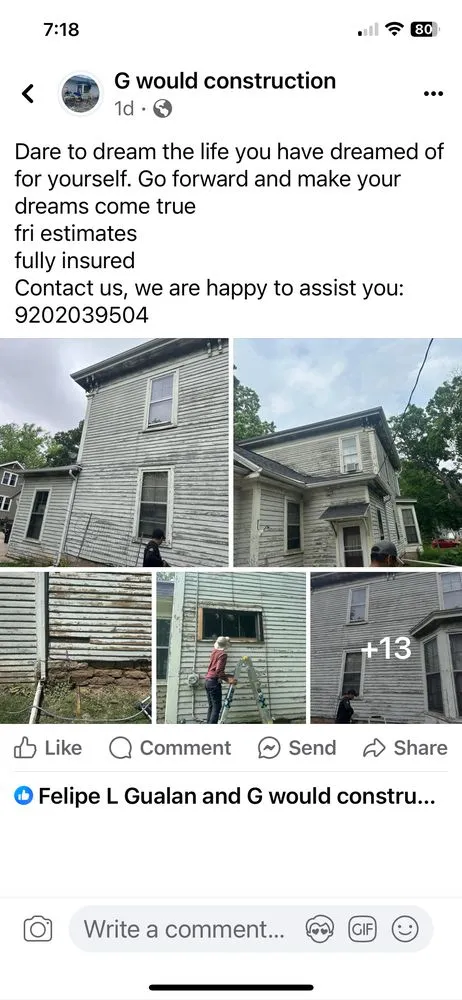 Slide of G Would Contruction