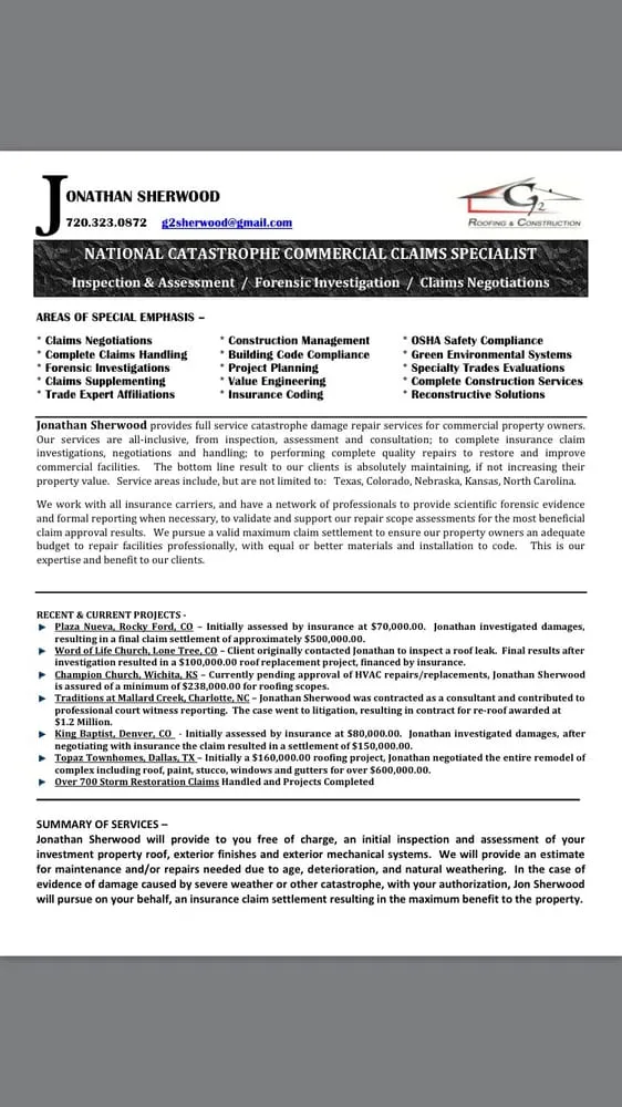 Slide of G2 Roofing & Construction