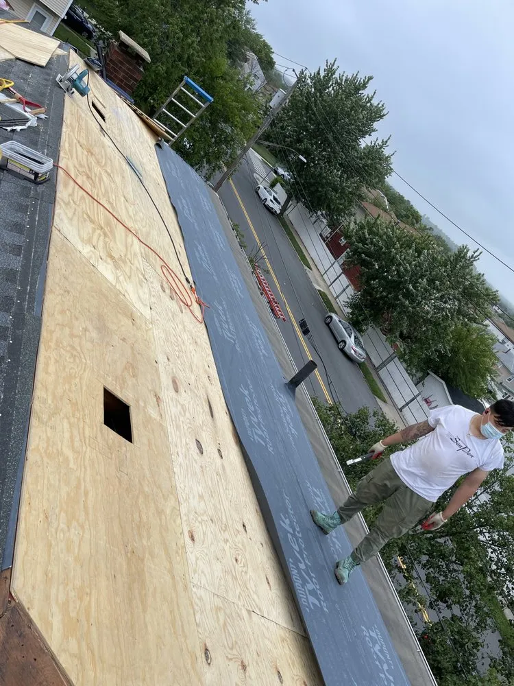 Slide of Galaxy Roofing