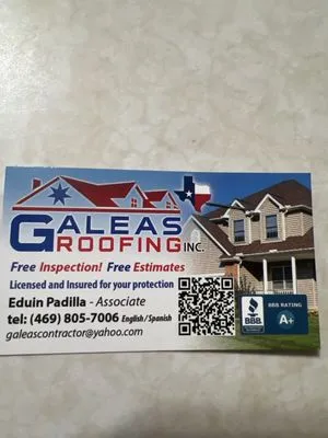 Galeas Roofing Inc Logo