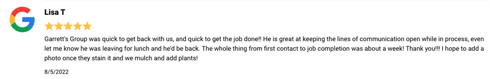 Slide of Garrett Group Construction