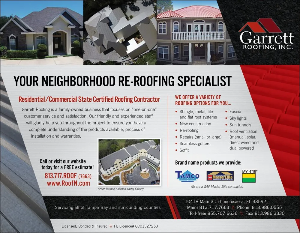Slide of Garrett Roofing and Construction