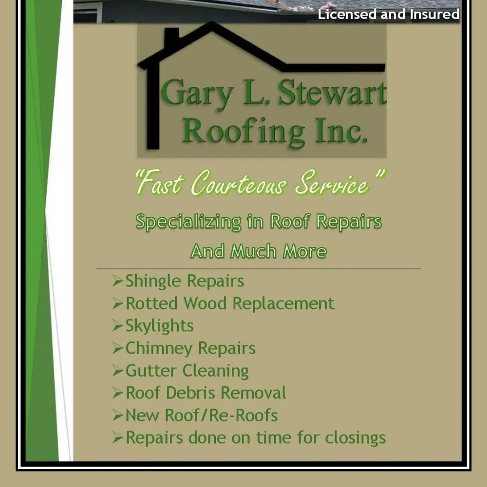 Slide of Gary L Stewart Roofing