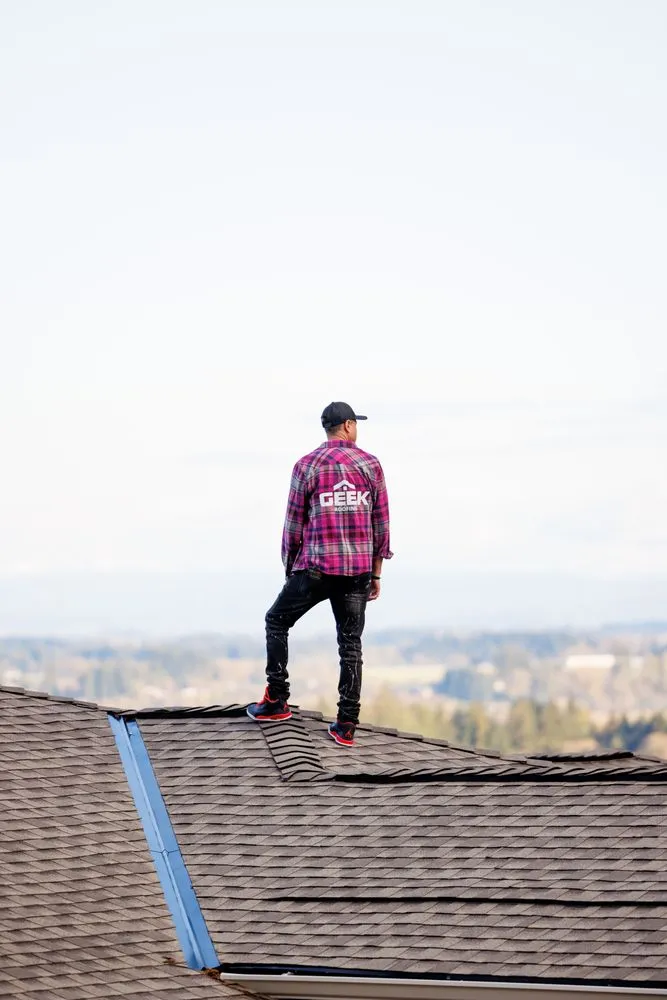 Slide of Geek Roofing