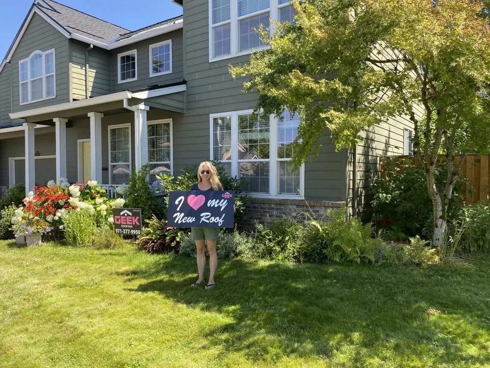 Slide of Geek Roofing