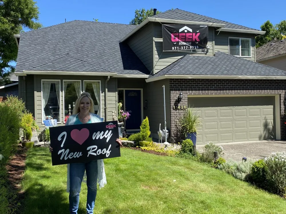 Slide of Geek Roofing