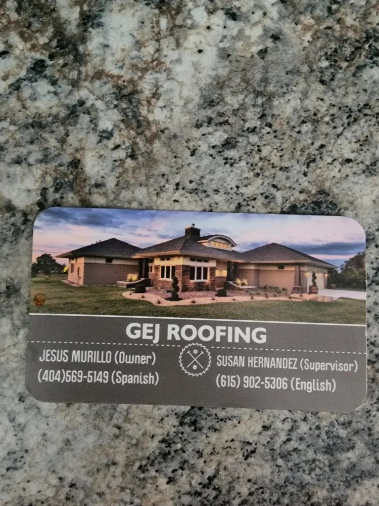 Slide of GEJ Roofing