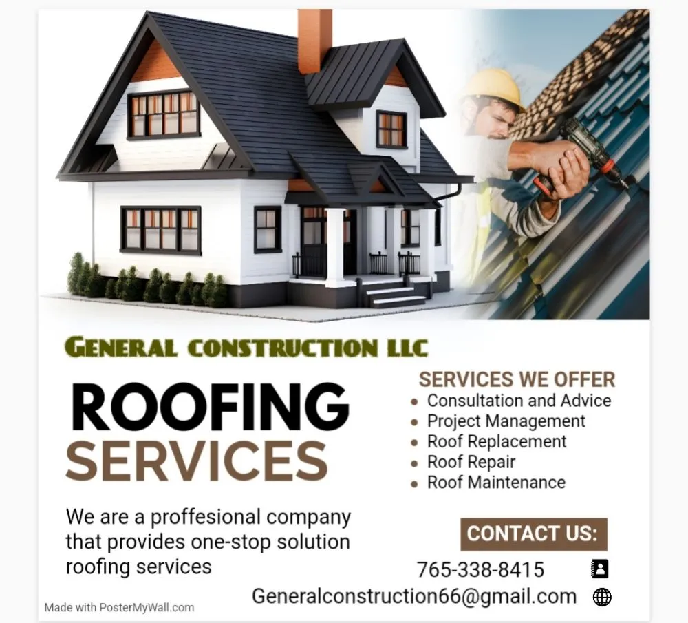 Licensed roof inspection experts serving Indianapolis city (balance), IN - GENERAL CONSTRUCTION LLC