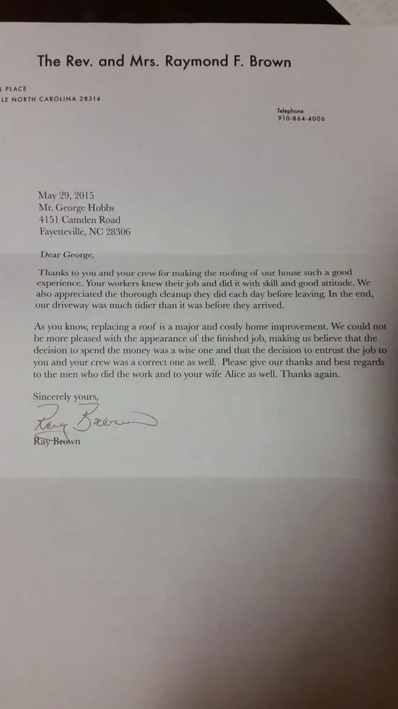 Slide of George Hobbs Roofing