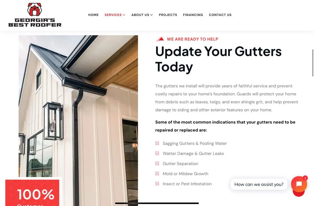 Slide of Georgia’s Best Roofer