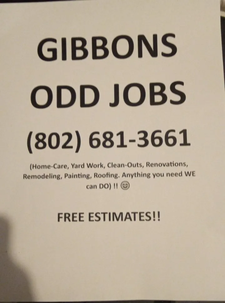 Slide of Gibbons Odd Jobs