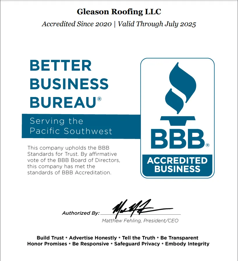 Slide of Gleason Roofing