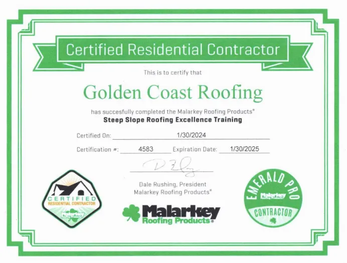 Slide of Golden Coast Roofing