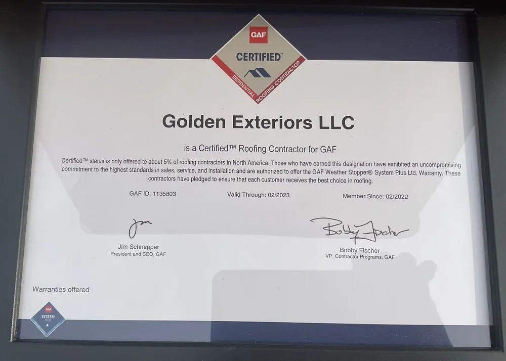 Slide of Golden Exteriors
