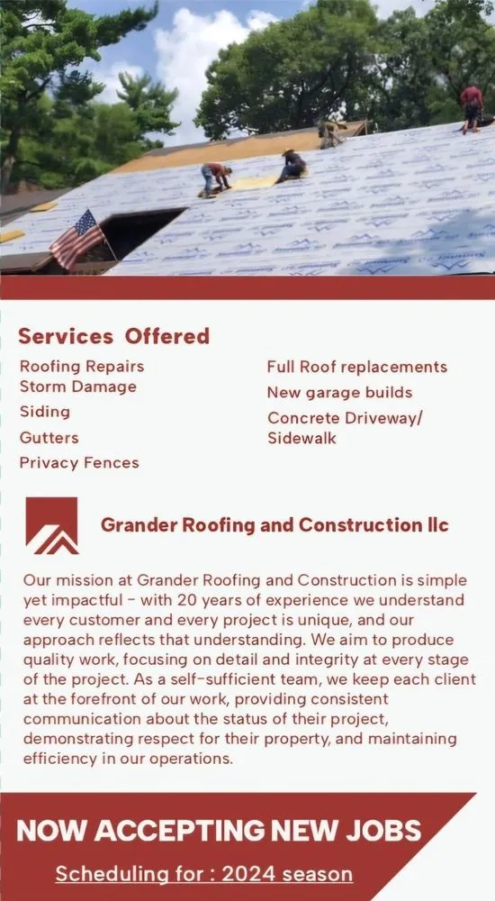 Slide of Grander Roofing and Construction