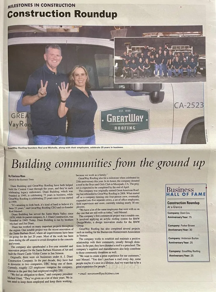 Slide of GreatWay Roofing