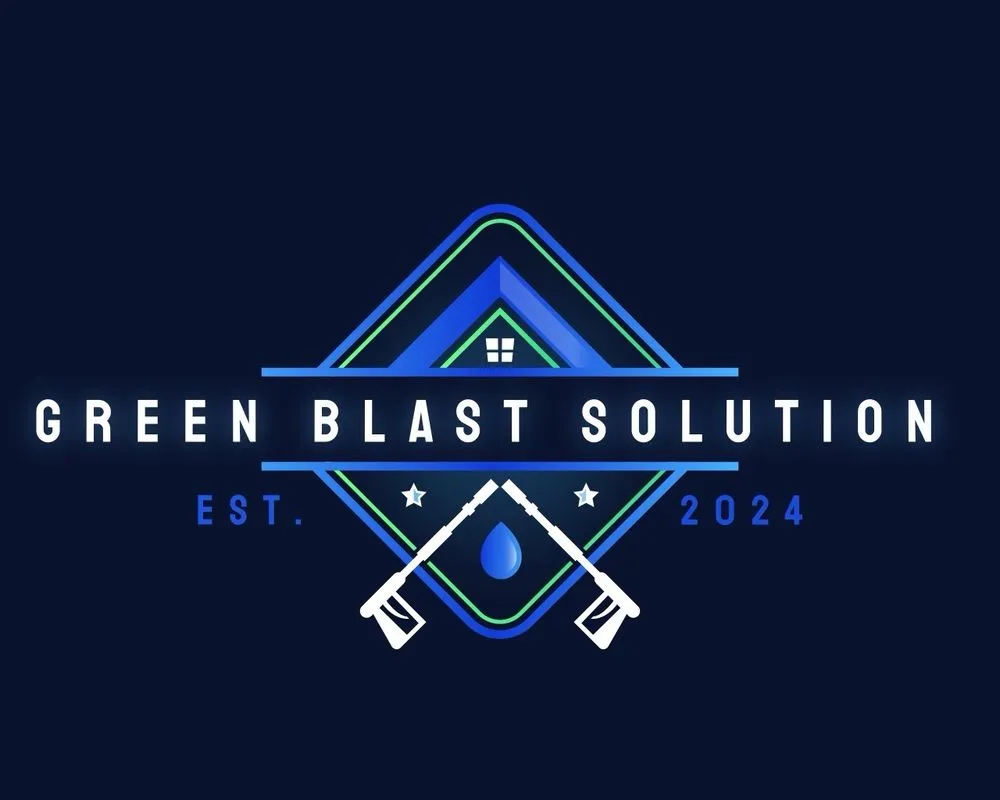 Slide of Green Blast Solutions pressure washing