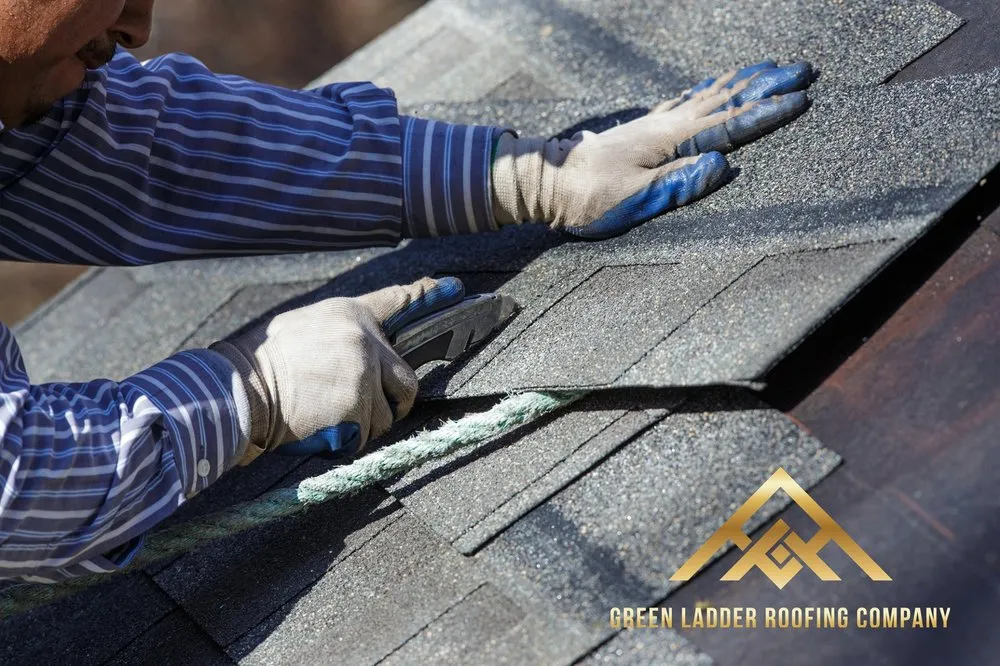 Slide of Green Ladder Roofing