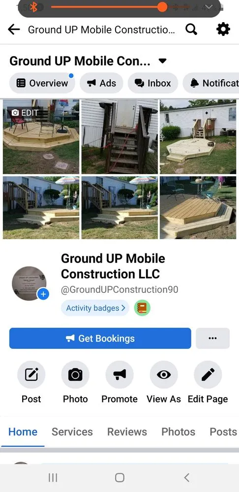 Slide of Ground Up Mobile Construction