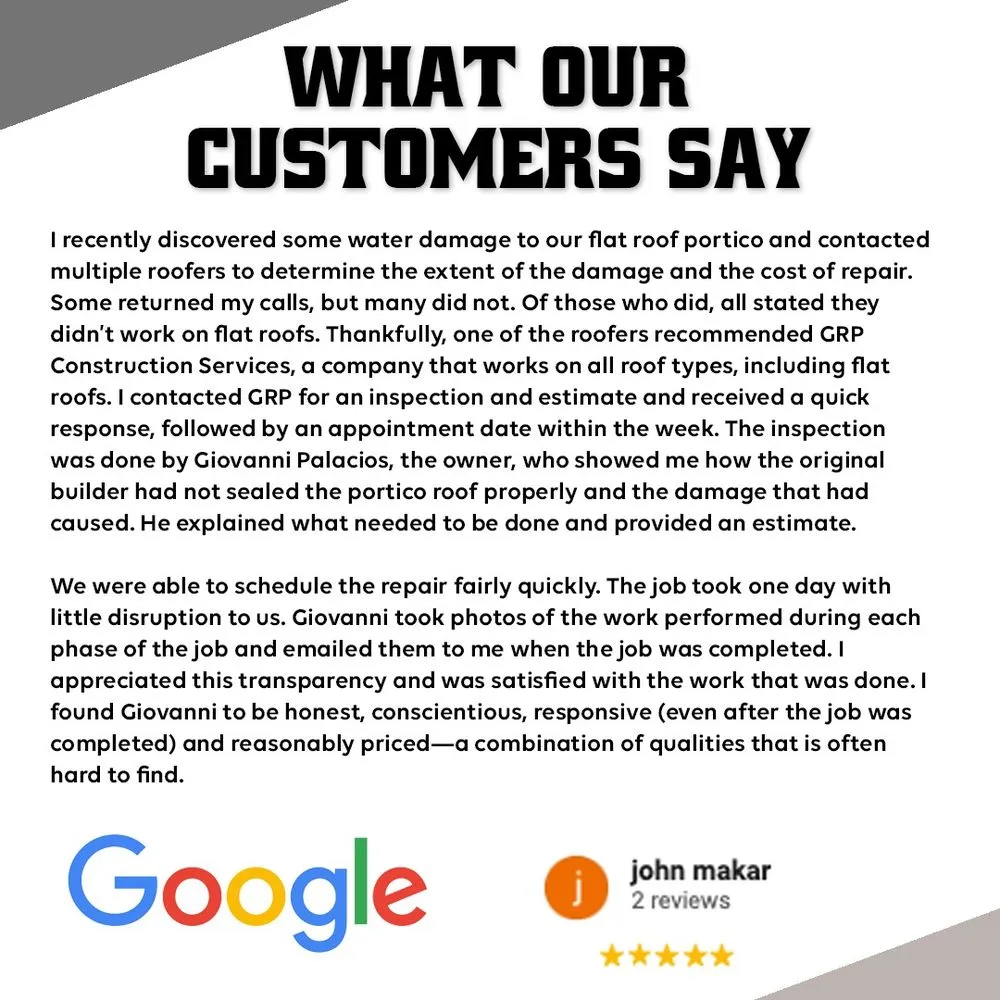 Slide of GRP Construction Services