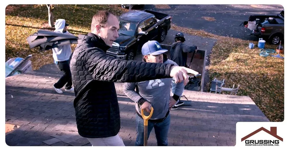 Slide of Grussing Roofing