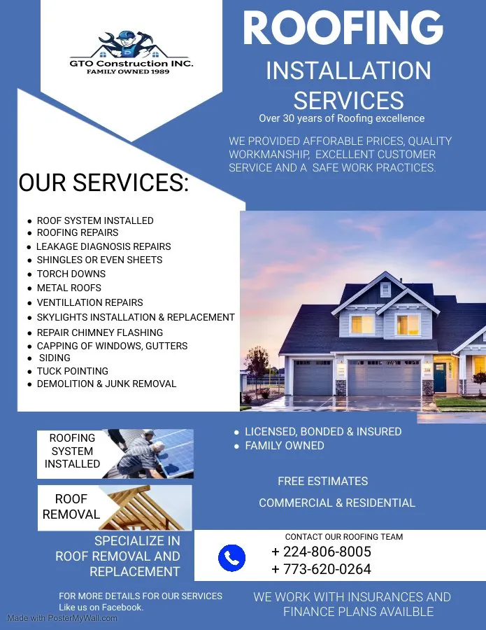 Professional roof leak repair for residential properties across kedzie, IL - GTO Construction