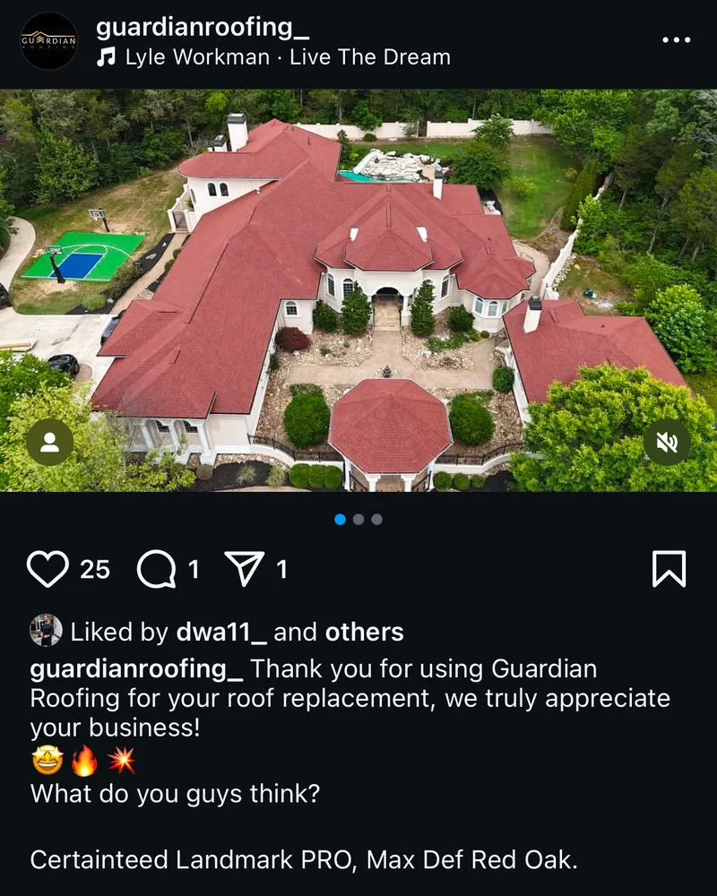 Slide of Guardian Roofing