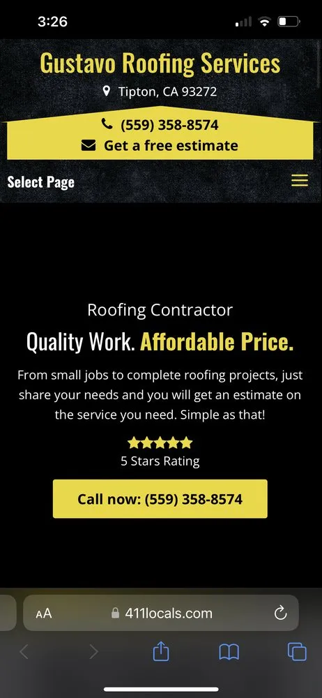 Slide of Gustavo Roofing Services