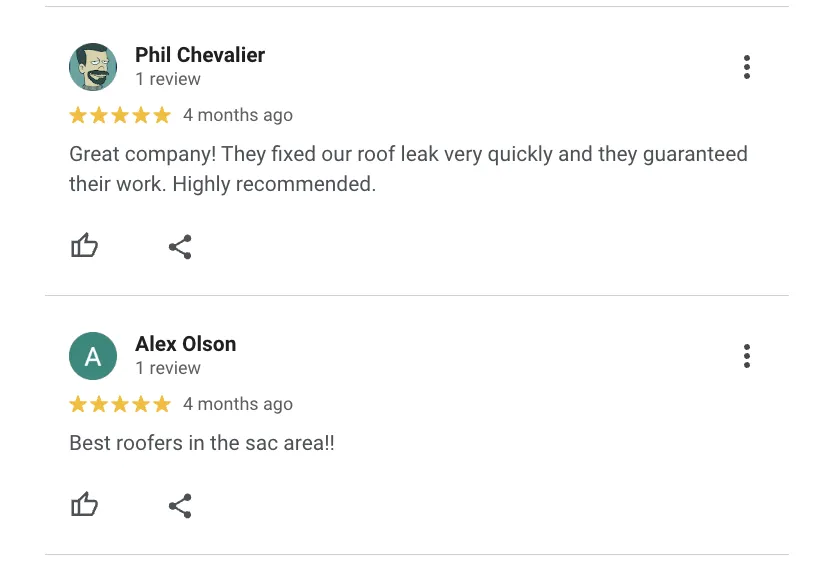 Slide of H & G Roofing