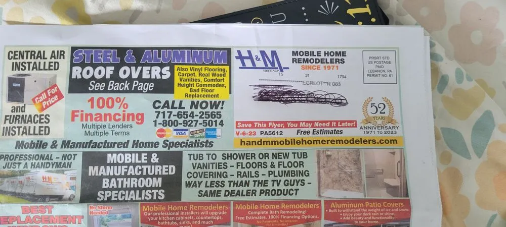 Slide of H & M Mobile Home Remodelers
