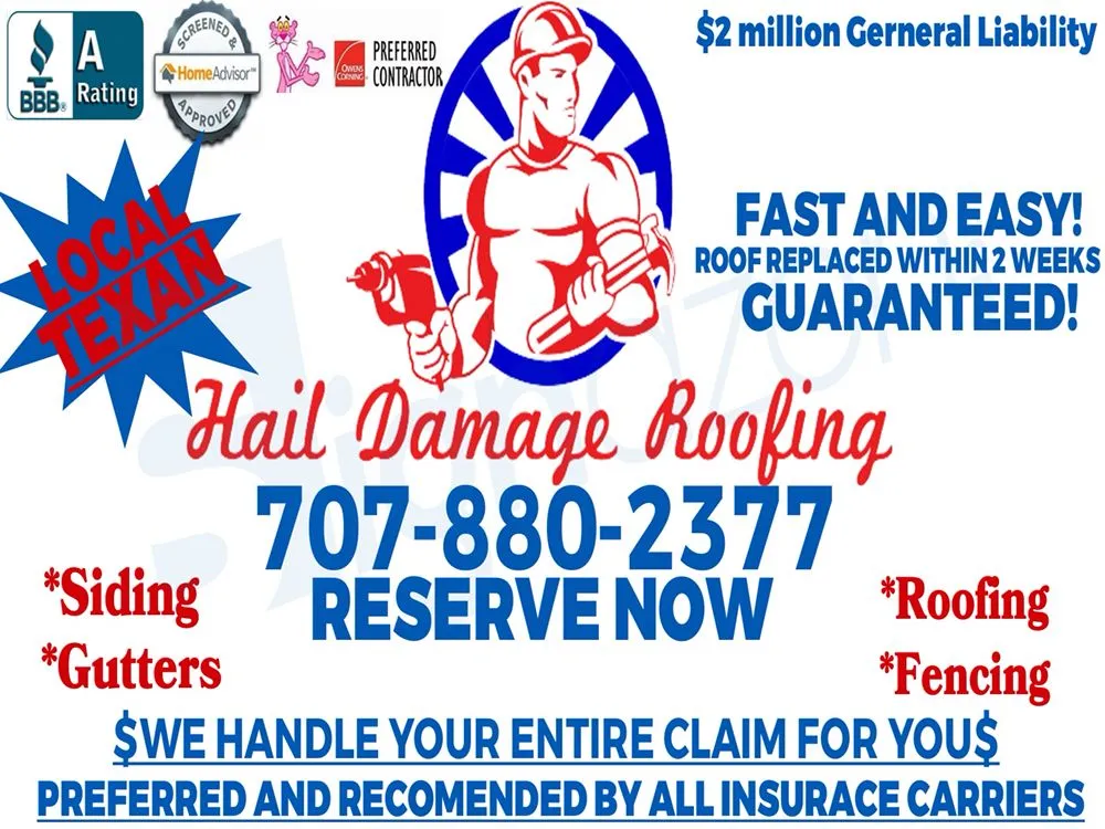 Licensed storm damage roof repair for fast service in Millsap, TX by Hail Damage Roofing