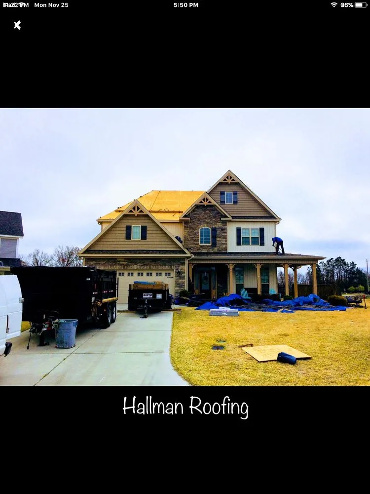 Slide of Hallman Roofing