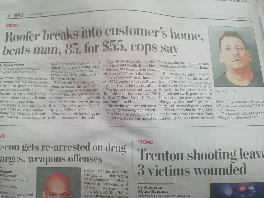 Slide of Hamilton Roofing