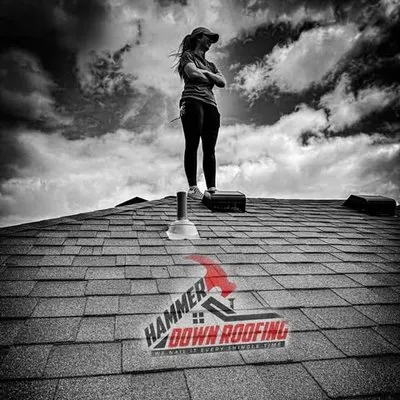 Hammer Down Roofing Logo