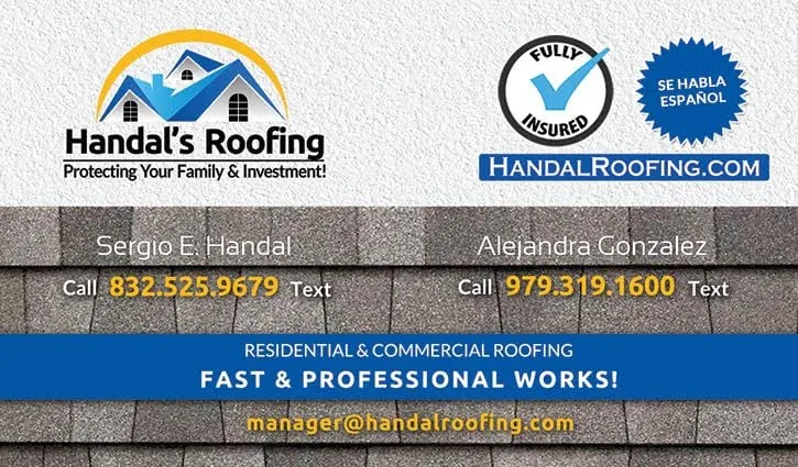 Slide of Handal’s Roofing