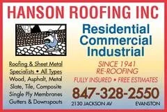 Slide of Hanson Roofing