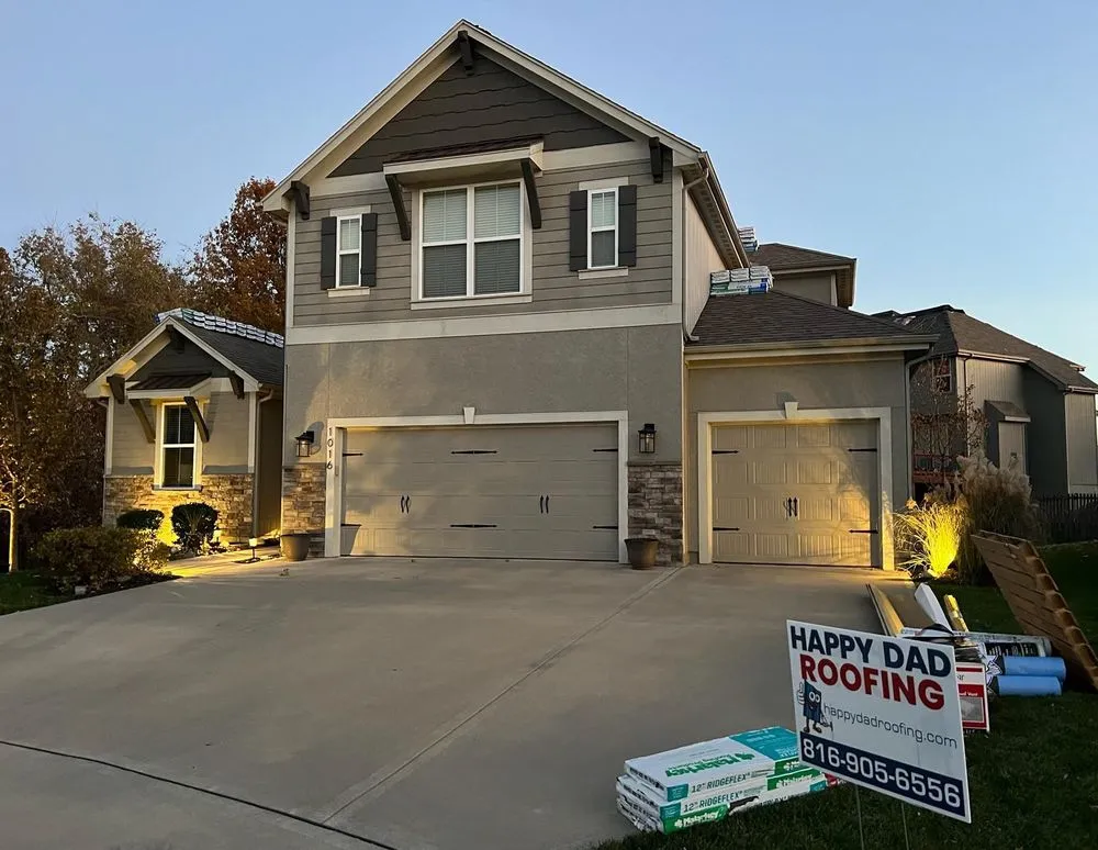 Slide of Happy Dad Roofing